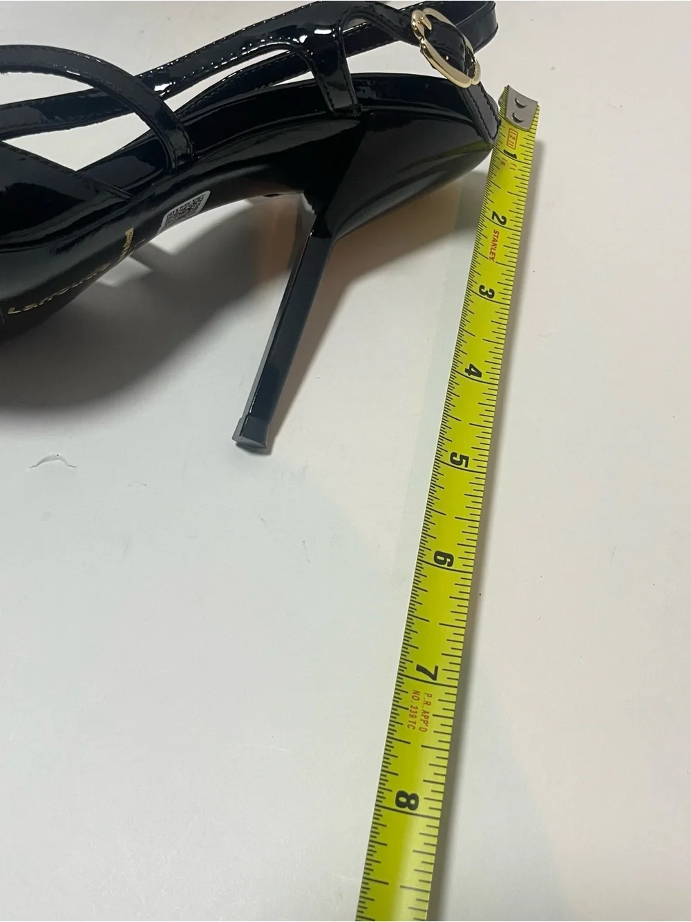 Larroudé Black Patent Leather Bow Slingback Stiletto Heels Size 7